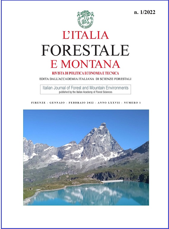 E’ USCITO IL N. 1/2022 DE L’ITALIA FORESTALE E MONTANA